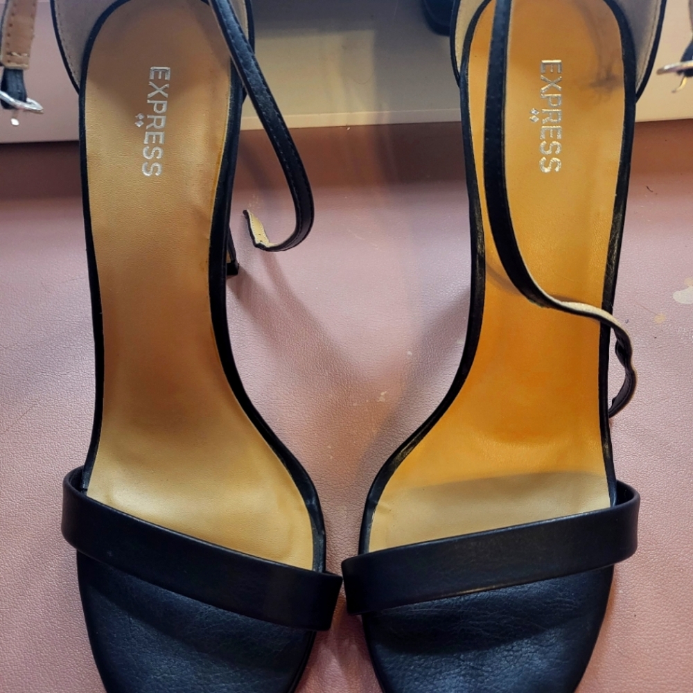 Express dress open toed heels